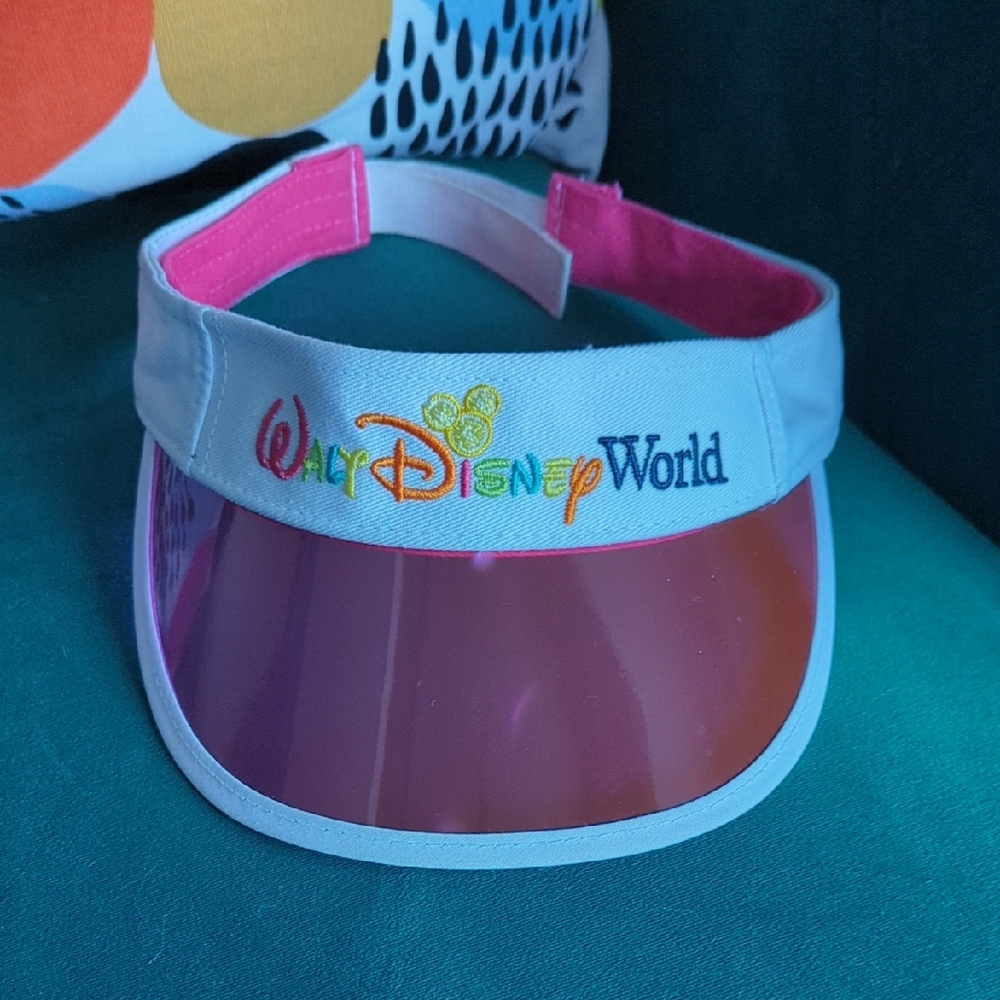 Walt Disney World Retro Translucent Pink Visor, Adult